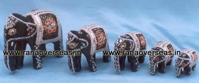 Wooden Laq Stands S/5...