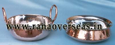 Copper With Stainless Steel handi ( Dish ) & Kadhai