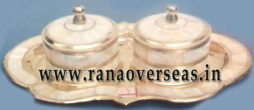 Brass M.O.P. Dry Fruit Serving Box  with Tray.