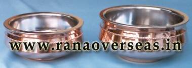 Copper With Stainless Steel handi ( Dish )